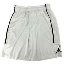 Nike White and Black Mid-Rise Athletic Shorts | Size XL