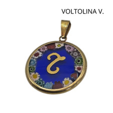 Pendente  Lettera/T Murrine