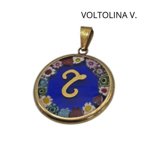 Pendente lettera murrine - pendente, lettera/t