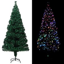 Albero di Natale con Supporto Verde 180 cm in Fibra Ottica 099home