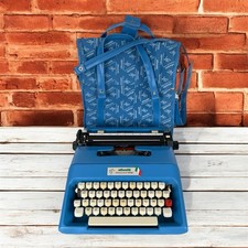 Macchina da Scrivere Olivetti Italia 90 Mondial Vintage Con Custodia Blu Bianca