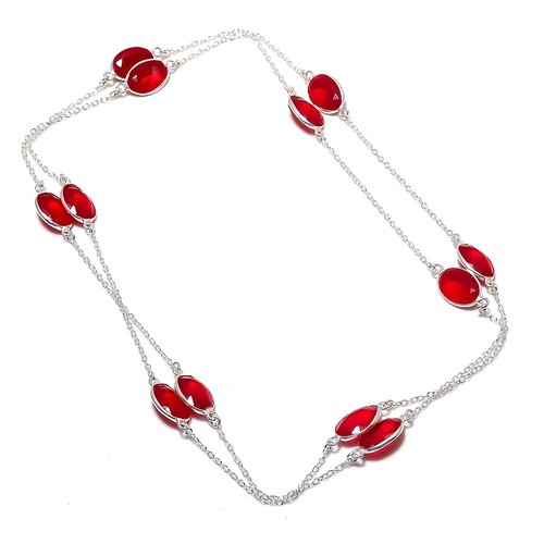 Collana catena pietre - , preziose