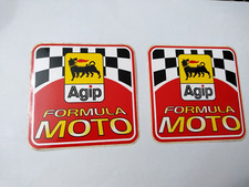 AGIP FORMULA MOTO -- LOTTO 2 ADESIVI QUADRATI  CON VELINA