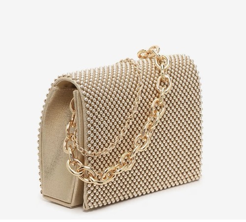 Pochette strass cristallo - , oro