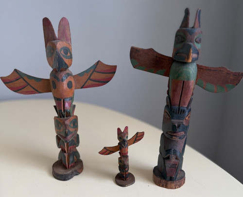 Antichi totem haida legno - totem,