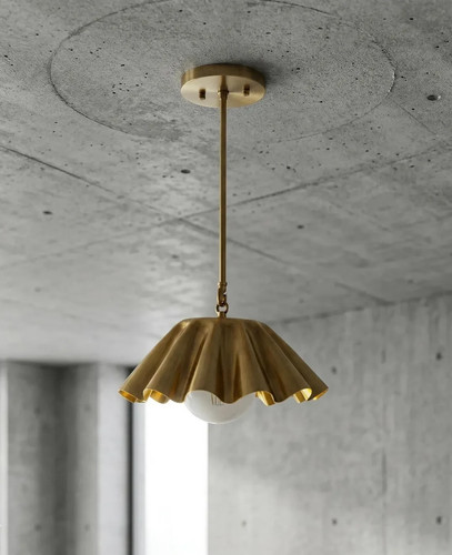 Single light brass flush - single,