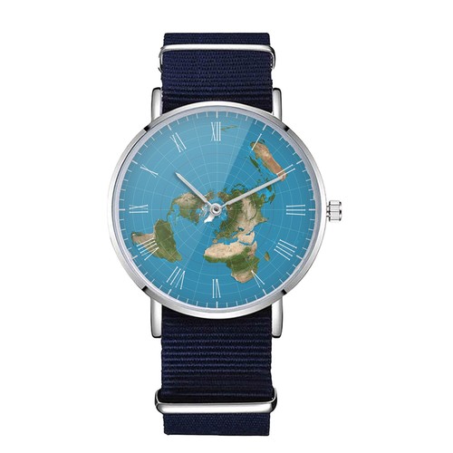 Orologio nylon mappa terra - nylon,