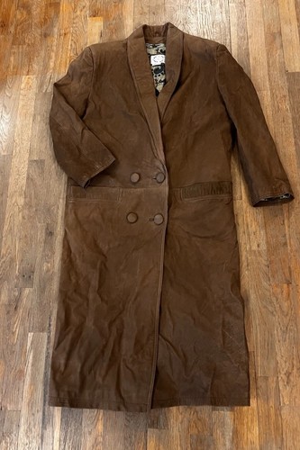 Trench cappotto pelle vintage