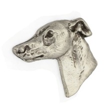 Whippet, Piccolo Inglese Levriero - Argento Placcato Hundebrosche, Elegante Asta