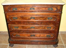 Comò antico legno noce d'epoca da restaurare vecchio cassettone cassettiera mb3