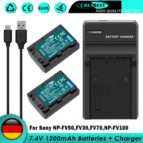 Fv30 fv70 batteria - 2x, np-fv70