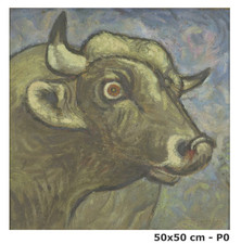 Quadro dipinto toro vintage - quadro,
