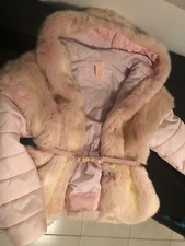 Monnalisa Originale Piumino Pelliccia/ Gilet Tg 6 Anni... Usato Solo Per Prova!