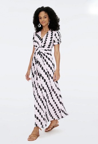 Maxi abito rosa dvf diane - rosa, von