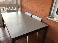 tavolo allungabile in vetro 12 posti per balcone o giardino usato una volta sola