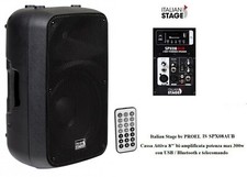 Italian Stage by Proel SPX08AUB Cassa attiva amplificata 8" 300w con USB e BT 