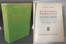 LIBRO RICETTARIO DOMESTICO ENCICLOPEDIA MODERNA DONNA CASA TEDESCHI HOEPLI 1965