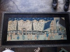 TAVOLO CON DIPINTO  SCENE DI