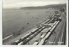 varazze vecchia cartolina bianco e nero si vedono bene i bagni le cabine 1960
