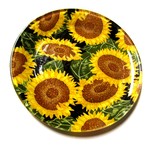Piatto vetro girasole - piatto,