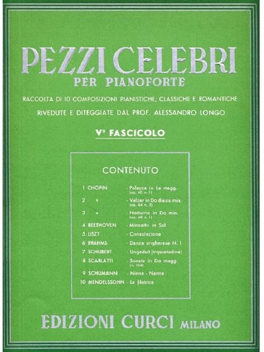 Pezzi celebri per pianoforte - , v