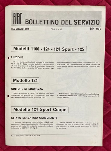 Fiat bollettino del servizio - bollettino,