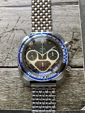 Vintage Rare 1960-70 Yema Flygraf Pilot Chronograph Valjoux 7736 Full Original