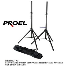 PROEL FRE180KIT V2  COPPIA SUPPORTI ASTE PER CASSE +BORSA 2 STAND STATIVO CASSA 