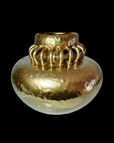 Vaso colore oro per soggiorno - vaso,