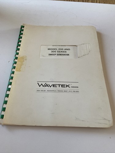 Wavetek manuale serie - wavetek,