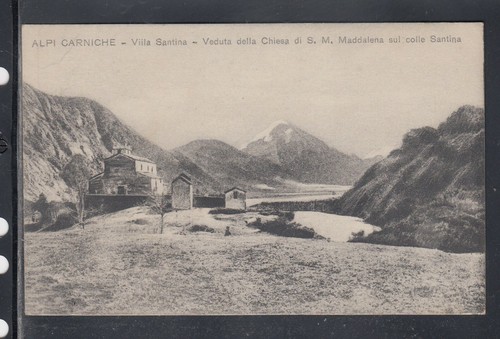 Cartolina alpi carniche villa - alpi,