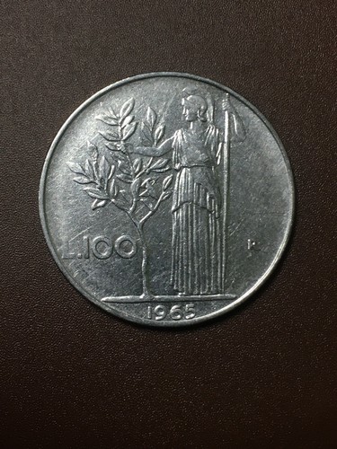 100 lire 1965 moneta - 100,