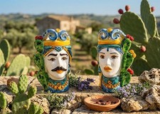 Pair of small Moorish heads