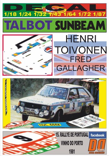 Decal talbot sunbeam lotus - talbot,