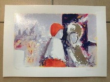 GIULIANO TROMBINI 35x25cm SERIGRAFIA SU CARTA LITOGRAFIA 79 SU 150 STAMPE STAMPA