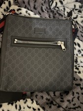 Gucci Borsa a Tracolla Uomo Messenger Uomo Borsa a Tracolla in Pelle Nera Taglia Unica