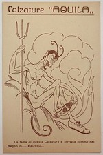 CALZATURE AQUILA INDUSTRIA GOMMA & HUTCHINSON CARTOLINA ILL. ANTONIO RUBINO