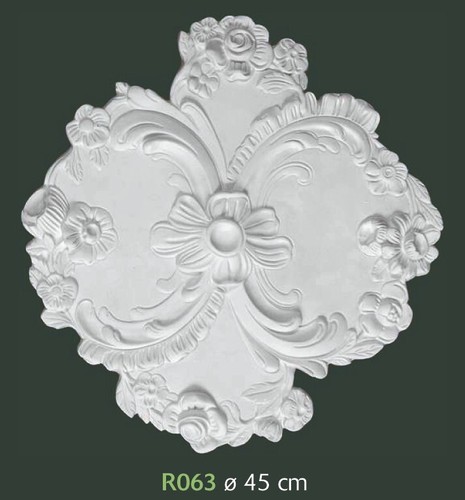 Rosone gesso bianco per - in,