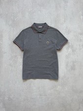 Moncler Maglia Polo Manica Corta Grigio Tricolore Camicia Polo Uomo