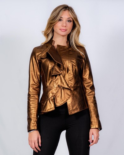 Giubbino pelle donna - giubbino,