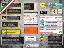 Adesivi labels restauro ALFA