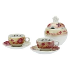 Thun Set 2 tazzine caffè e zuccheriera Amore primavera ,bellissime  è originale