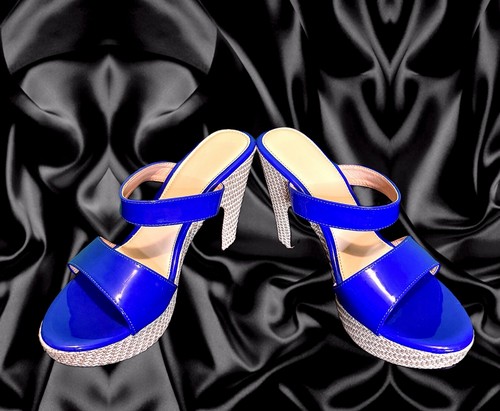 Sandali con plateau blu - , taglia