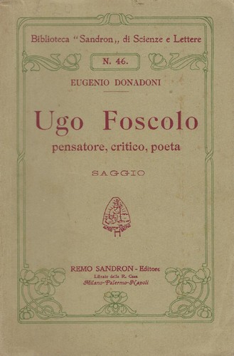 Donadoni eugen ugo foscolo - donadoni,