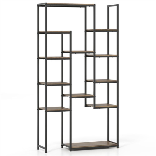 Libreria geometrica noce - libreria,
