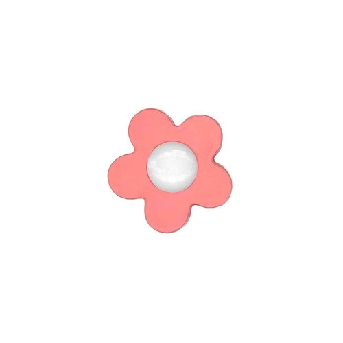 Bottone margherita rosa - bottone,