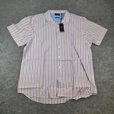 Camicia uomo XXL Pierre Cardin Paris nuova con etichette manica corta a righe con bottoni nuova C338