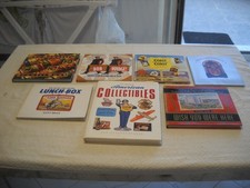 Lotto libri sul vintage : jukebox bakelite lunch-boxes viaggi oggetti vari ecc.