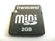 Scheda Mini SD 2GB (scheda MiniSD 2GB) TRANSCEND usata 