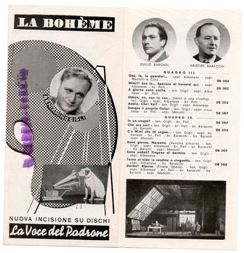 Opera boheme puccini gigli - opera, la